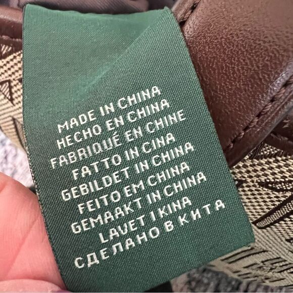 Ralph Lauren Vintage Signature Khaki Brown Medium Satchel Tote Handbag - Picture 9 of 13